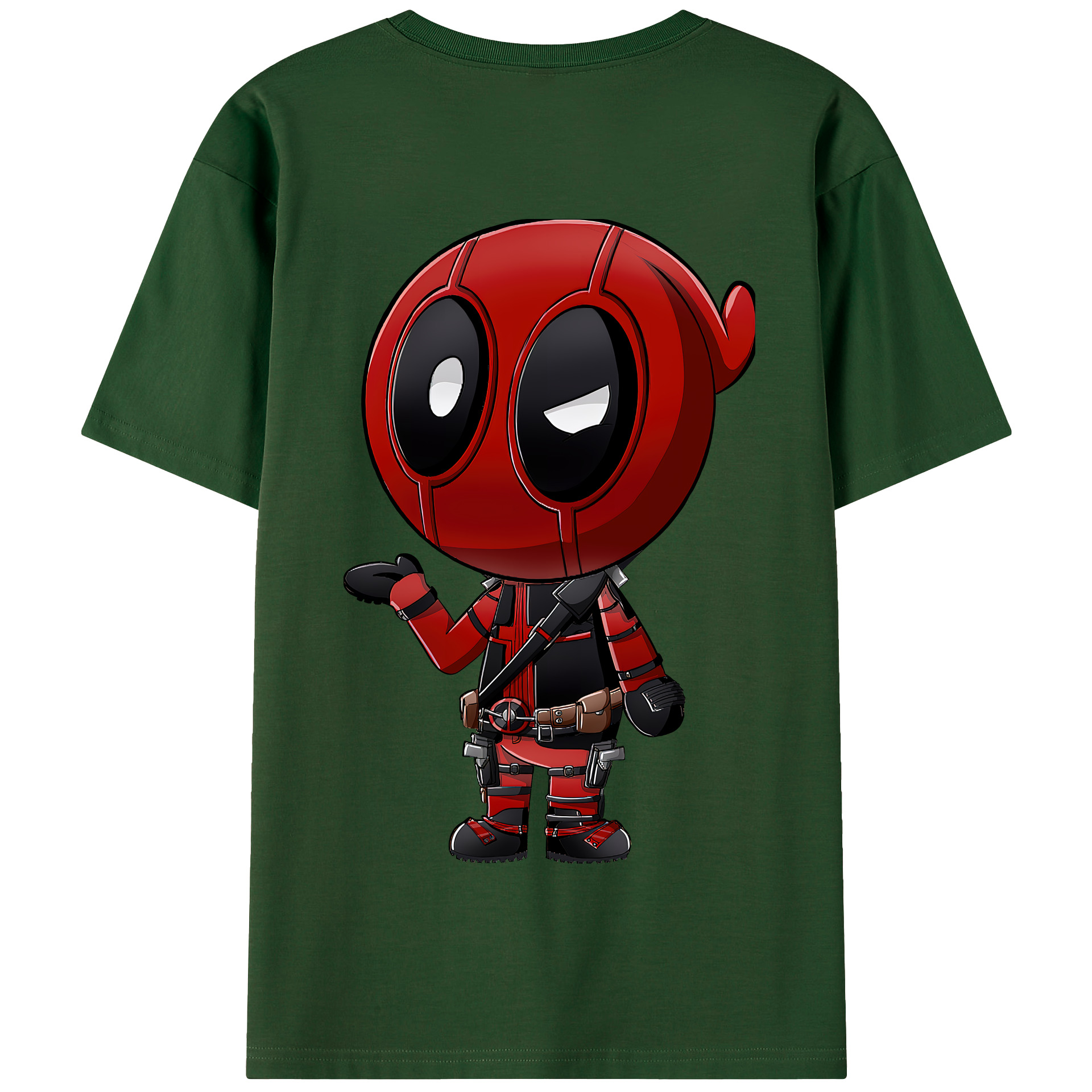 （画像用） Deadpool デッドプール 綿100％半袖Tシャツ（背面プリント）